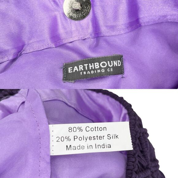 Earthbound Trading Co Purple Macrame Crochet Bag Crossbody New - Picture 6 of 16